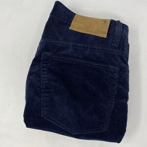 Todd Snyder Men's 31 Slim Fit Stretch Corduroy Blue Cotton Blend Chino Pants